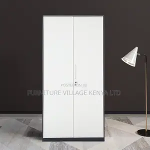 2-Door Gray Metallic Document Storage Cabinet