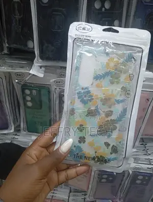 Transparent Floral-Patterned Case for Various Samsung Galaxy Models.
