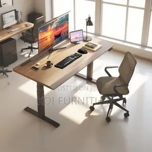 Office Desk; 1.2 Meters Electric Adjustable Cradfted Home Office Desk