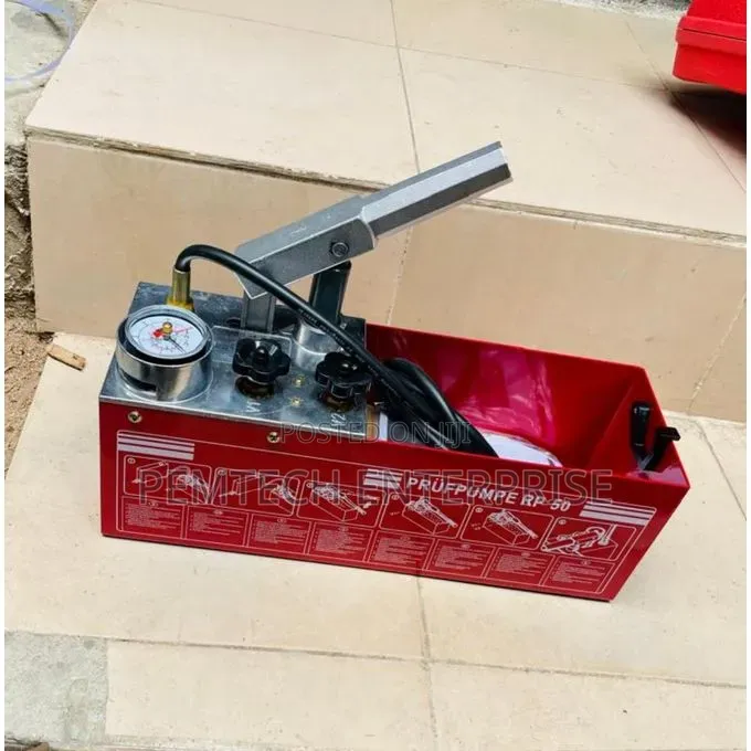 Manual Hydrostatic Pressure Test Pump, Specifically The Rp 50 Model.