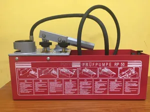 Manual Hydrostatic Pressure Test Pump, Specifically The Rp 50 Model.