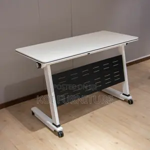 Office Table; 1200mm White Foldable Home Office Training Table