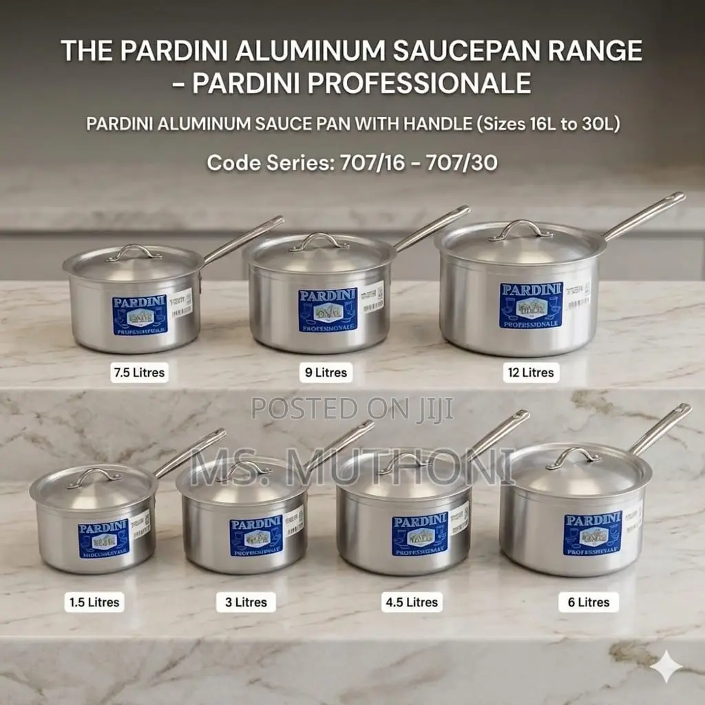 Professionale Series Pardini Aluminum Saucepan Range