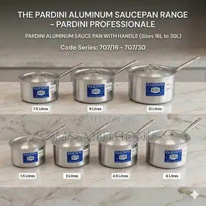 Professionale Series Pardini Aluminum Saucepan Range