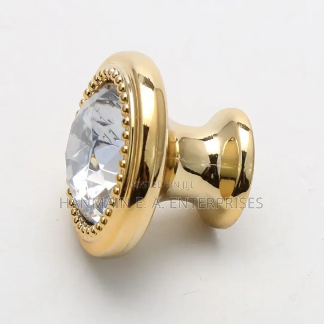 Crystal Gold Drawer Knobs and Handles