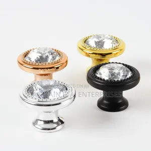 Crystal Gold Drawer Knobs and Handles
