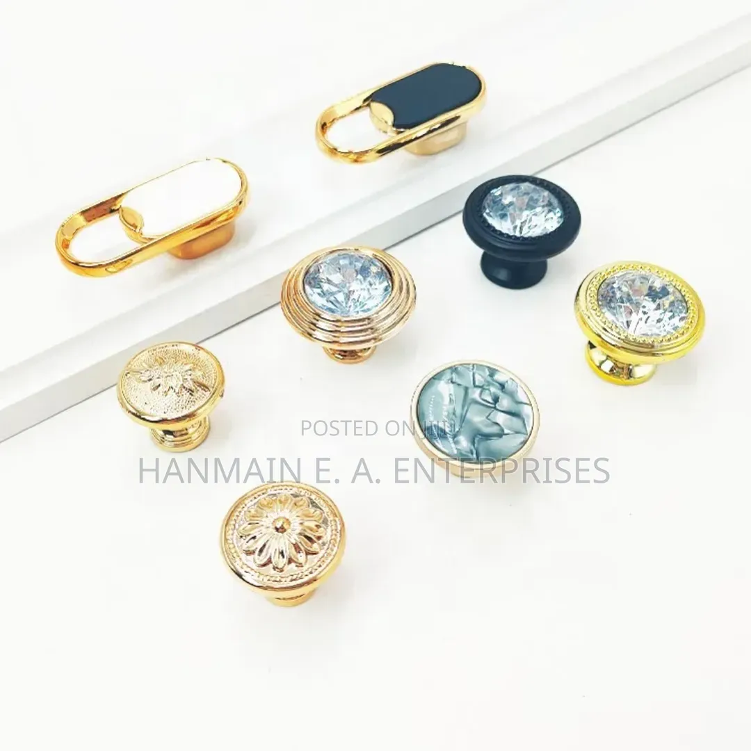 Crystal Gold Drawer Knobs and Handles