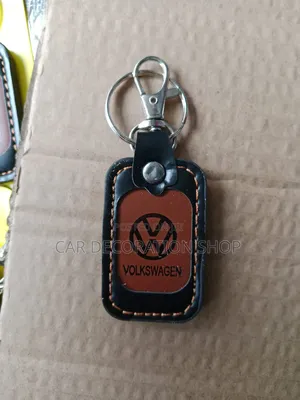 Volkswagen Metal Chipped Leather Key Chain