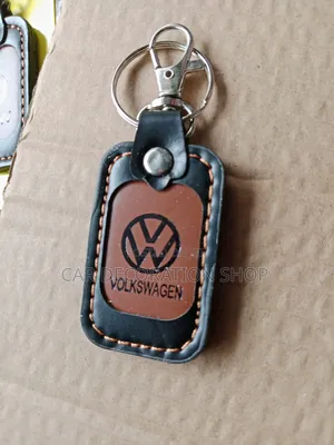 Volkswagen Logo Printed Leather Key Chain