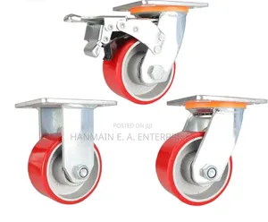 4",5",6" Industrial Pu Castor Wheels With Without Swivel