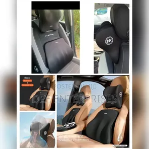2pcs Set Car Headrest and Backrest Lumbar Support