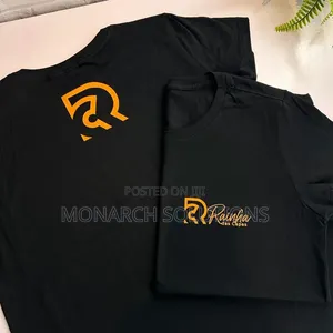 Black Tshirtwith Golden Artwork