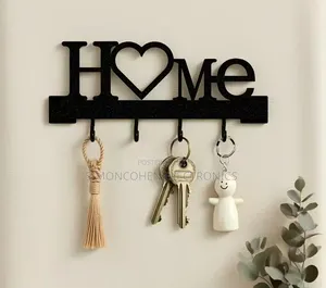 Wall Mounted Home Love Shape Key Holder Rack
