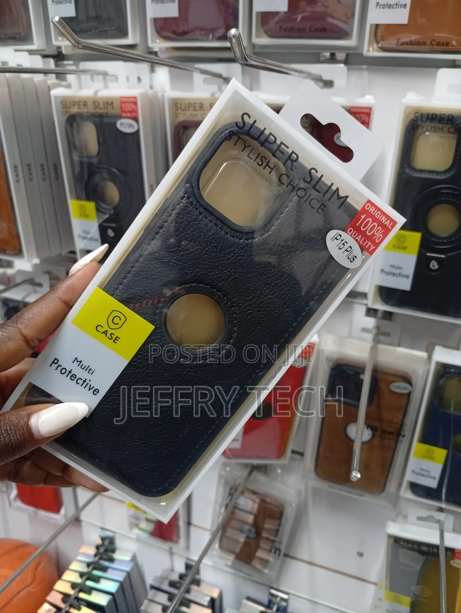 iPhone 15 Plus Pu Leather Back Case