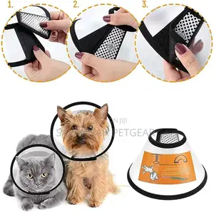 Adjustable Recovery Pet Cone, Post Surgery Plastic Elizabethan Collar