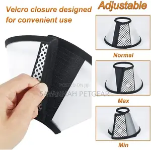 Adjustable Recovery Pet Cone, Post Surgery Plastic Elizabethan Collar