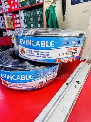 Evincable 6.0mm Black Single Core Wiring Cable 90m – Heavy Duty