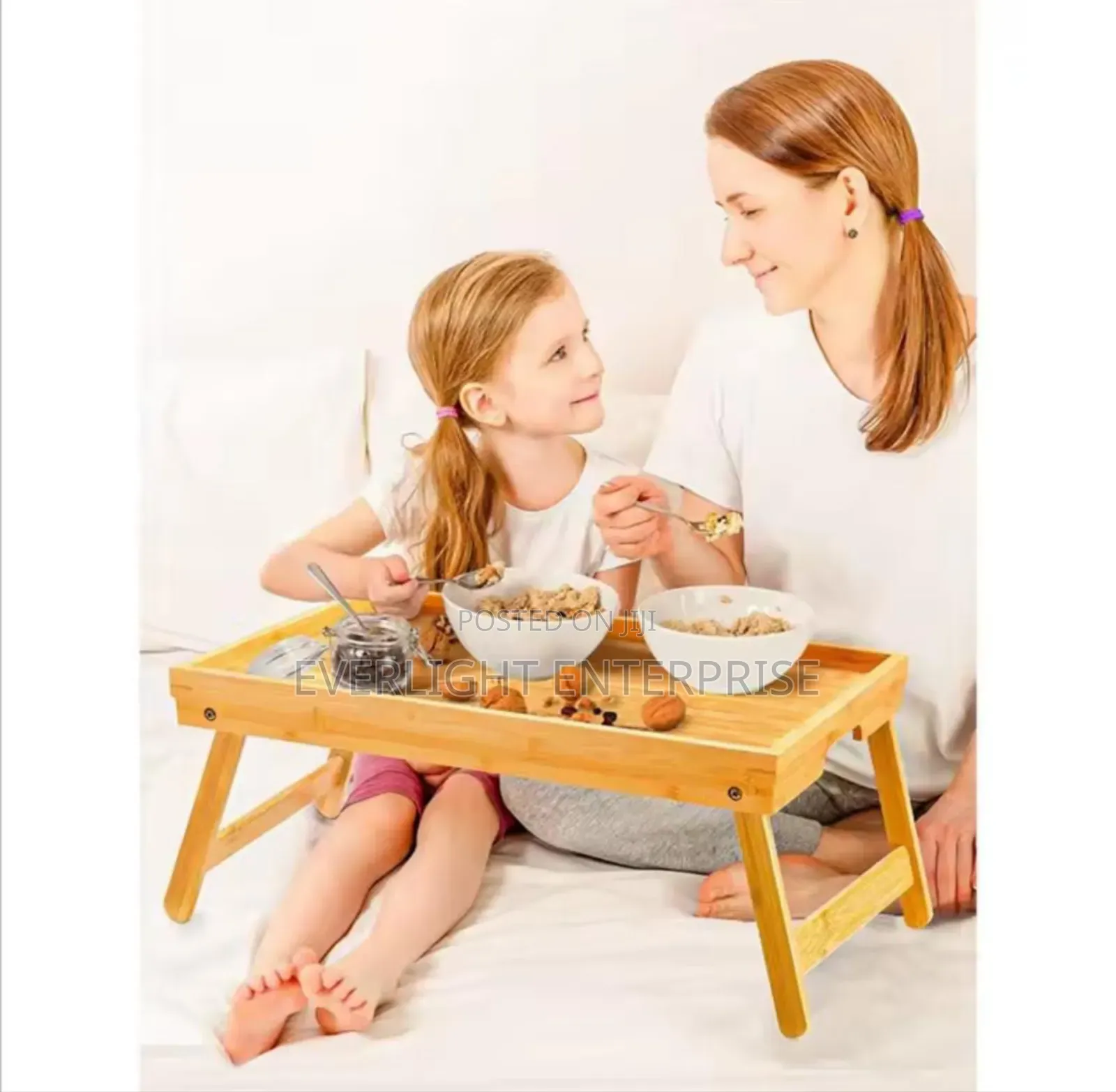 Breakfast In Bed Foldable Bamboo Tray