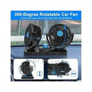 12v Dual Car Cooling Fan-Cigarette Lighter Powered Dashboard Fan