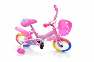 Kids Bicycle Size 12 Tubeless With Training Wheels Basket