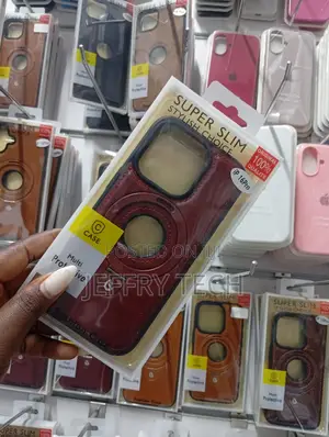 iPhone 16 Pro Slim Branded Magnetic Leather Case