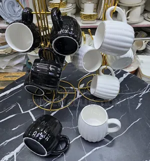 6pcs Elegant Fine Porcelain Ceramic Mugs
