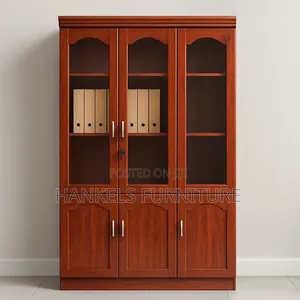 3-Door Wooden Filing Cabinet – Office Organizer Cupboard
