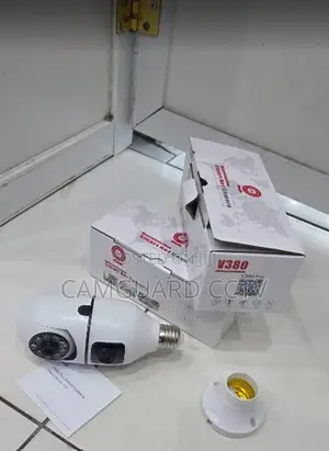 V380pro Bulb PTZ Camera Dual Lens CCTV 360 Degrees View Nanny Cam