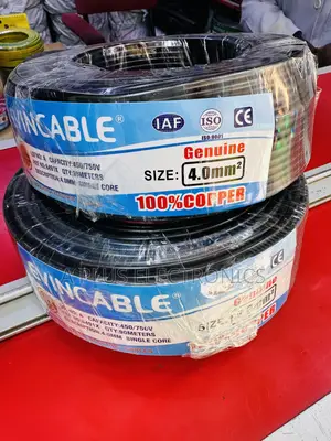 Evincable 4.0mm Black Single Core Wiring Cable 90m – Reliable Power