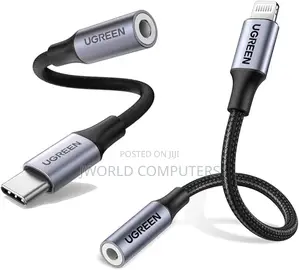 Ugreen Us211 Lightning Male to 3.5mm Female Audio Adapter-Dark Grey