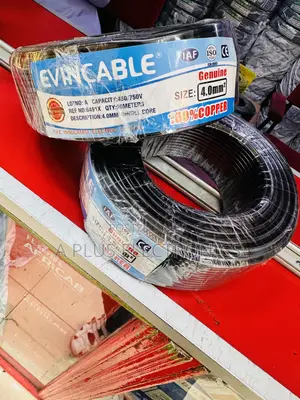 Evincable 4.0mm Black Single Core Wiring Cable 90m – Strong Insulated