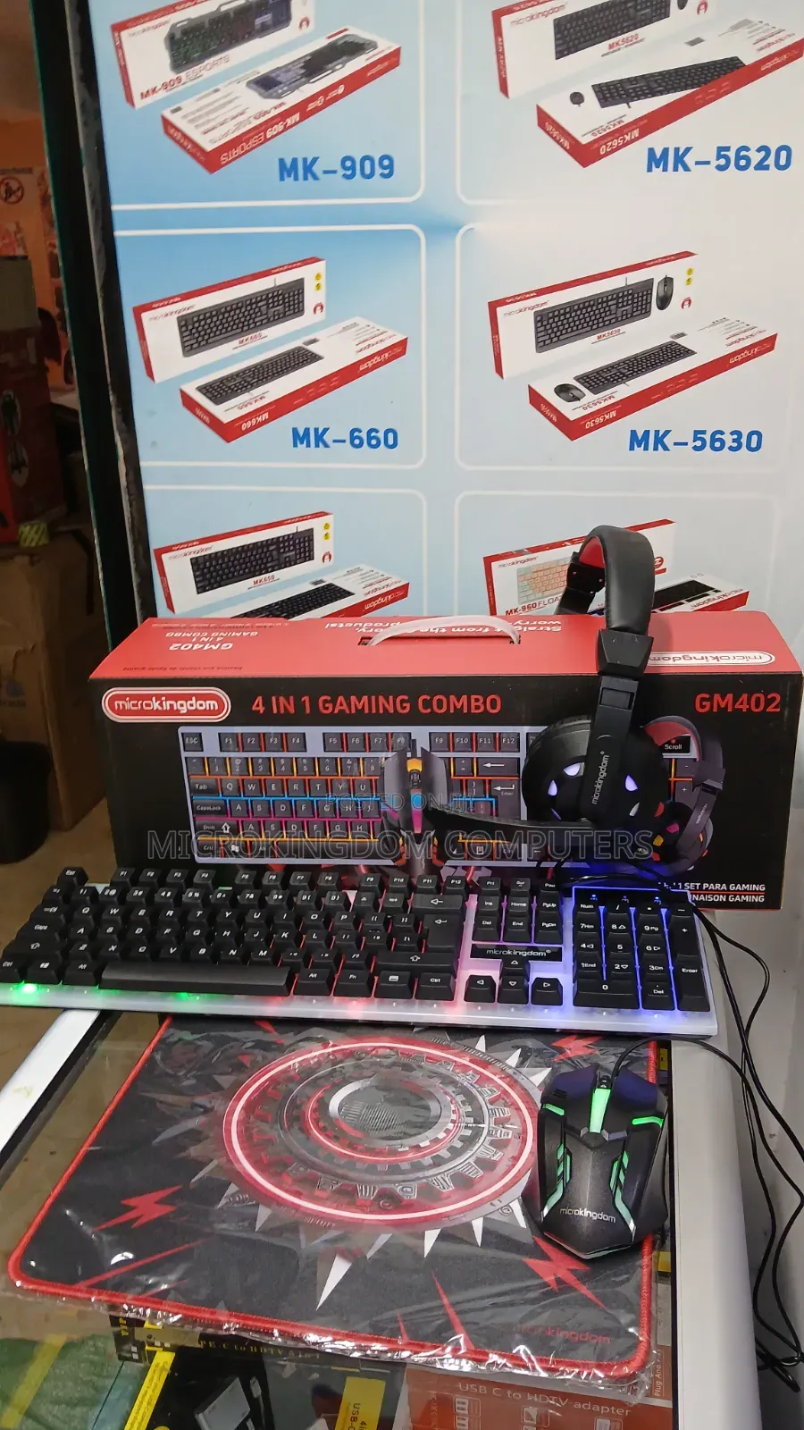 4 in 1 Gaming Combo Keyboard,Mouse,Headset,Mousepad