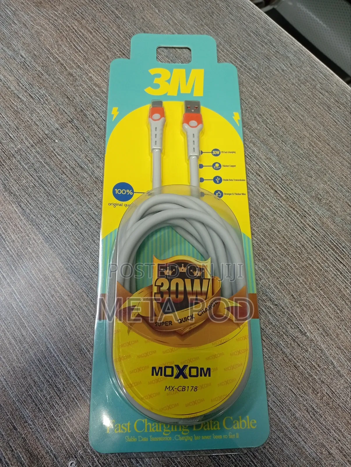 Moxom USB C to USB C Fast Charging Cable 3m