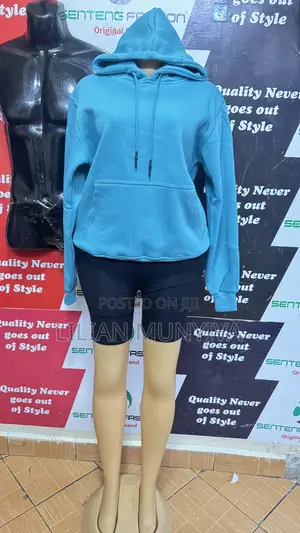 Plain Teal Blue Hoodie