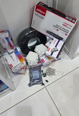 Dahua CCTV 4 Camera Set Full Package Kit 4 1080p Colorvu