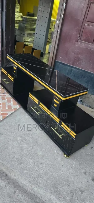 Modern Black Gold Tv Stand