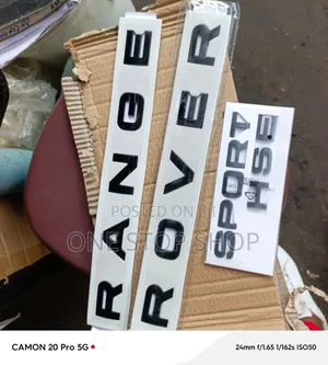 Black Range Rover and Sport Hse Combo Letter 3d Badges
