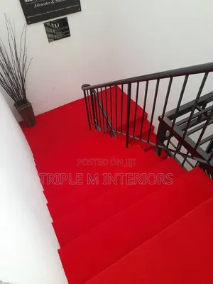Classy Staircase Red Carpet Finish