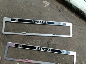 2pc Chrome Metallic New Generation Plate Holders Oblong Version