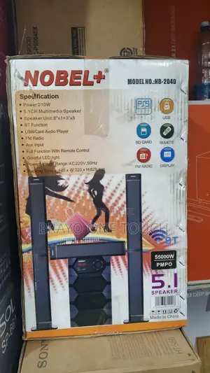 Nobel+ Nb-2040 5.1 Channel Tall Boy Home Theatre Speaker System -