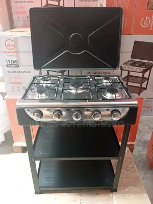 Eurochef 5 Burner Standing Cooker With Shelves