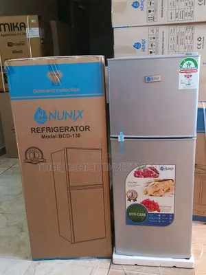 Nunix 138 Litres Large Capacity Double Door Refrigerator Fridge