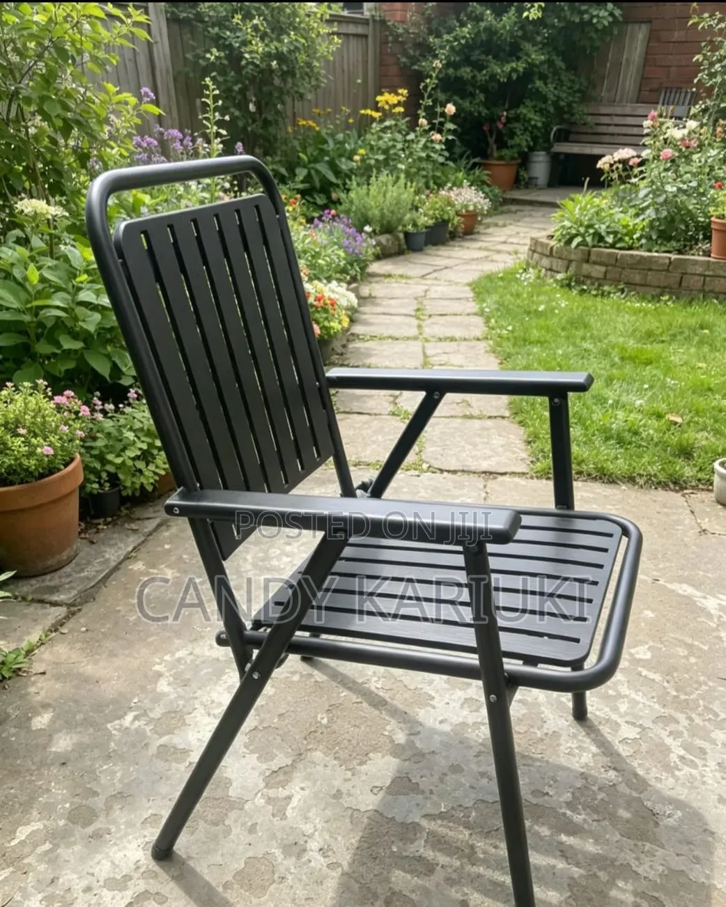 Garden Foldable Black Chair