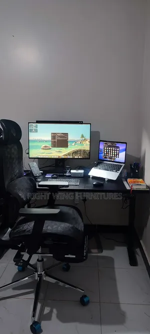 Black Adjustable Electric Office Table