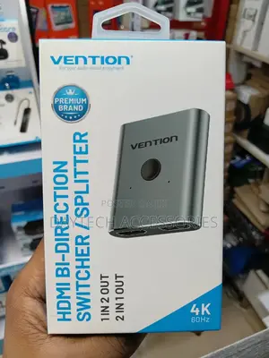 Vention Afuh0 2 Ports Hdmi Bi-Directional Switcher (Silver Color)