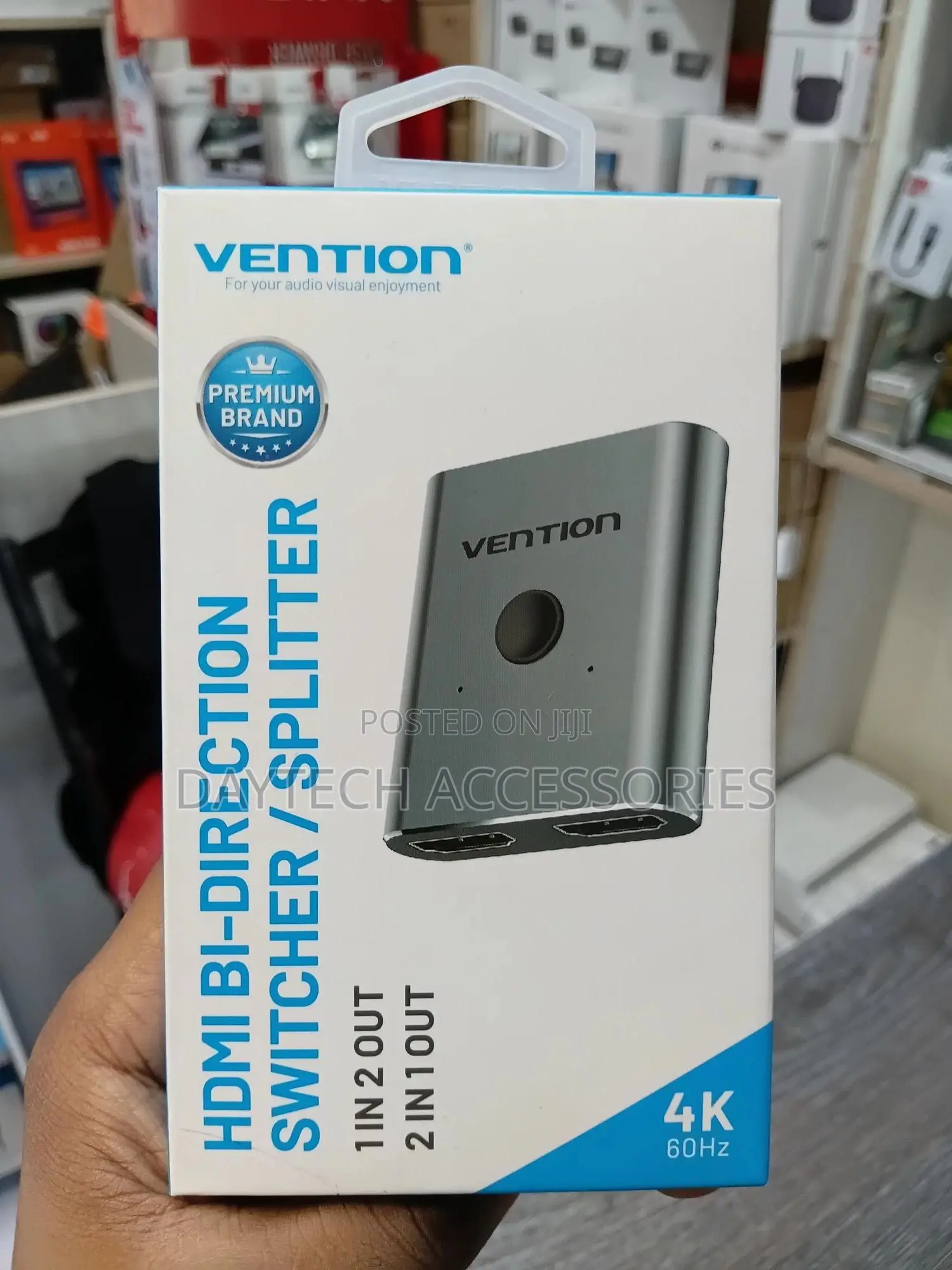 Vention Afuh0 2-Port Hdmi Bi-Direction Switcher Silver Abs Type.