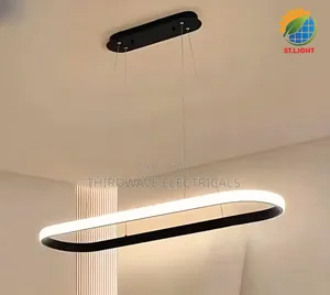 Oval Led Modern Linear Pendant Chandelier Light Cf4