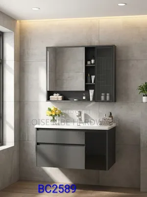 Black Grey Vanity Cabinet Available