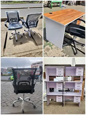 Mesh Office Chair With a Vintage Office Desk Mk