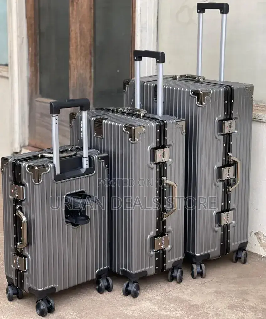 3 in 1 Laxurious Bossy Aliminium Flame Zippless Suitcase Briefcase
